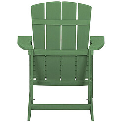 Beliani Chaise de jardin ADIRONDACK Bois d'ingénierie Vert pas cher