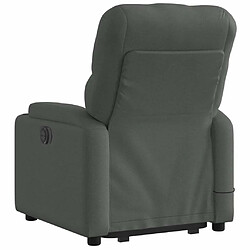 Acheter Maison Chic Fauteuil Relax pour salon, Fauteuil inclinable de massage électrique Gris foncé Tissu -GKD90230