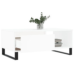 Acheter Maison Chic Table basse,Table Console Table d'appoint, Table pour salon Blanc 90x50x36,5 cm Bois d'ingénierie -MN86087