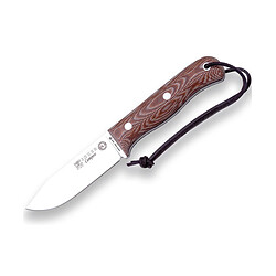 Couteau Campero Joker CM112 avec mango Micarta Canvas Brown et lame de 10,5 cm en acier 1.4116 Mova, 225 grammes + carte cadeau multifonctionnelle.