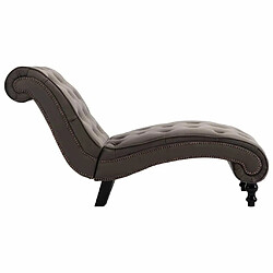 Maison Chic Chaise longue Jardin| Bain de soleil Relax | Transat Velours Gris -GKD88248 pas cher