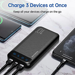 Acheter SANAG Power Bank 10000Mah Chargeur Portable Batterie Externe Avec 2 Sorties Usb 2,4 A Et Entrée Usb C Compatible Avec Huawei Iphone 12 11 X Ipad Samsung Galaxy S20 Android Tablette Plus (Black, Large)