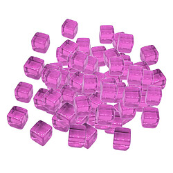 Avis 100pcs 10mm coloré dés jeux de société cube pour parti KTV jouets violet