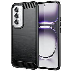 Htdmobiles Coque pour Oppo Reno 12 Pro 5G - housse etui silicone gel carbone + verre trempe - NOIR