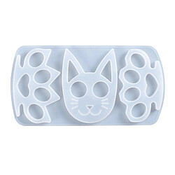 Chat Porte-clés Moule Pendentif Silicone Moule Moule En Résine Époxy Porte-clés Anneaux, Paillettes pour le BRICOLAGE Artisanat Faire Fournitures