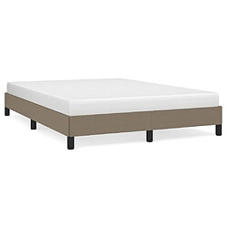 vidaXL Cadre de lit sans matelas taupe 140x200 cm tissu