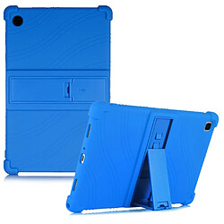 Coque en silicone airbags aux quatre coins, anti-rayures avec béquille pliable bleu foncé pour votre Samsung Galaxy Tab A8 10.5 (2021)