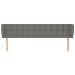 Avis Maison Chic Tête de lit scandinave avec oreilles,meuble de chambre Gris foncé 203x16x78/88 cm Tissu -MN51818