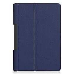 Avis Wewoo Housse Coque Pour Lenovo Yoga Smart Tab Etui à rabat horizontal en cuir à texture pliable avec support à deux rabattables bleu foncé