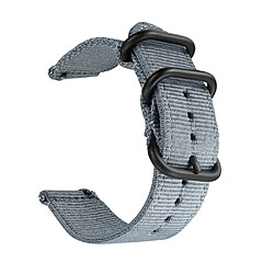 Bracelet en nylon 18mm, trois boucles lourdes, gris pour votre Garmin Venue 2S/Vivoactive 4S