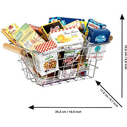 Avis Jouet d'épicerie - KLEIN - Panier a provisions en métal garni de boîtes - Garni de boîtes d'aliments factices.