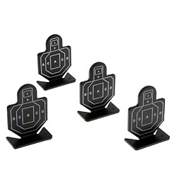 4pcs Cibles De Tir En Acier Silhouette Cible Cible De Chasse Ensemble De Cible