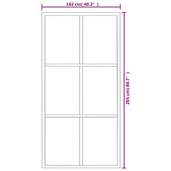 vidaXL Porte coulissante et quincaillerie Verre et Aluminium 102x205cm pas cher