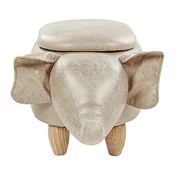 Acheter Beliani Repose-pied ELEPHANT Taupe Cuir PU