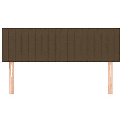 Avis Maison Chic Lot de 2 Têtes de lit design pour chambre - Décoration de lit Marron foncé 72x5x78/88 cm Tissu -MN52767