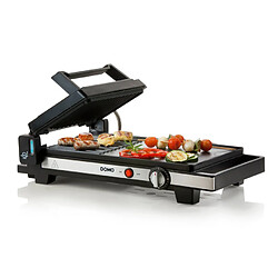 Plancha grill électrique 3en1 2200w 60x25cm - do9238g - DOMO