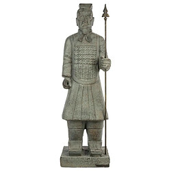 Statue Déco Samouraï 119cm Gris