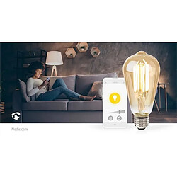 Acheter NEDIS Ampoule LED Wi-Fi E27 806 lm 7W Blanc Chaud 1800 - 3000 K Verre Android™ / IOS ST64 à intensité variable