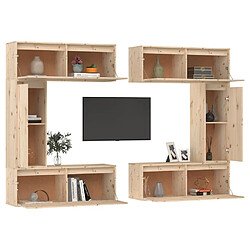 Avis vidaXL Meubles TV 6 pcs Bois massif de pin