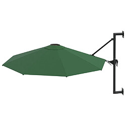 Helloshop26 Parasol d'extérieur mural avec mât métallique 300 cm vert 02_0008689