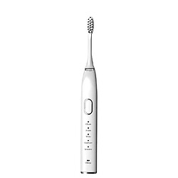 Universal Brosse à dents électrique rechargeable, 3 têtes de brosse, 1 valise (blanche)