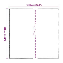 vidaXL Bâche transparente avec œillets 6x12 m polyéthylène pas cher