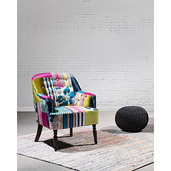 Beliani Fauteuil MANDAL Tissu Multicolore