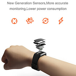 INF Bracelet d'activité avec pouls, moniteur de sommeil, podomètre IP67 Black