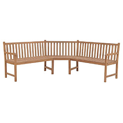 Maison Chic Banc d'angle de jardin | Banc d'extérieur 185x185x90 cm bois de teck solide -GKD31628