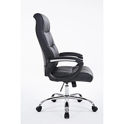 Decoshop26 Fauteuil chaise de bureau ergonomique hauteur réglable noir BUR10048