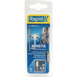 Rivets Universal R 48 x 10mm incl. Foret 50 Unités Blister Rapid