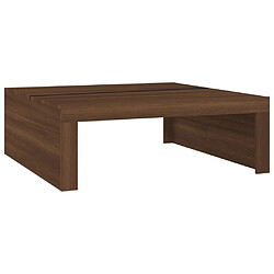 Maison Chic Table basse,Table Console Table d'appoint, Table pour salon Chêne marron 100x100x35 cm Bois d'ingénierie -MN65250