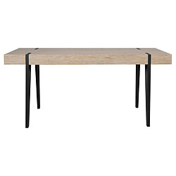 Acheter Beliani Table de salle à manger 150 x 90 cm effet bois clair et noir ADENA