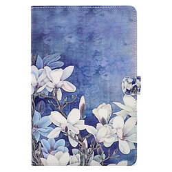 Wewoo Housse Étui blanc pour Samsung Galaxy Tab A 10.1 2016 / P580 Fleurs Motif Horizontal en cuir Flip avec support & Slots de cartes Portefeuille