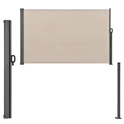 Helloshop26 Brise-soleil baldaquin garde-vue pare-soleil métal et polyester 180 x 300 cm beige 03_0001102