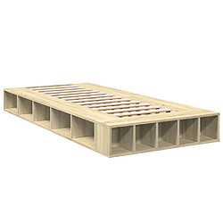 Vidaxl Cadre de lit chêne sonoma 100x200 cm bois d'ingénierie