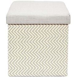 Avis The Home Deco Factory Pouf coffre pliable tressage Mirage gris.