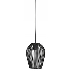 L'Héritier Du Temps Suspension Abby Noir Mat Luminaire Forme de Cage Eclairage Moderne Tendance 16x16x20cm