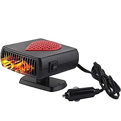 Réchauffeur de Voiture Portable, Ventilateur de Chauffage de Voiture Pare-Brise Élimination du Givre de Brouillard de Neige, Réchauffeur Portable Anti-Buée 150W 12V Plug in Allume-cigare Dégivreur 2 en 1