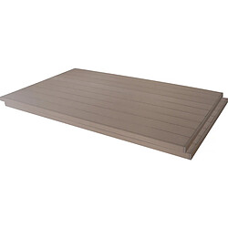 Habitat Et Jardin Lot de 3 lames de terrasse composite pleines - Long: 2,4m -1 m2- Marron