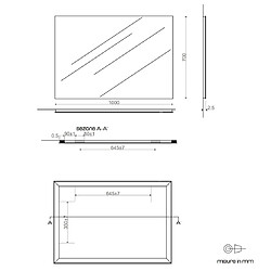 Kiamami Valentina MIROIR À BORDS POLIS CM 100X70 RÉVERSIBLE pas cher