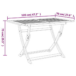 vidaXL Ensemble à manger de jardin 7 pcs Bois d'acacia solide pas cher