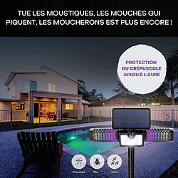 Acheter Lampe solaire bug MONSTER ZAPPER - VENTEO - Piège à nuisibles - Eclairage d'extérieur - Détecteur de mouvements - Panneau solaire - Lumière DEL UV - 140 lumens - 12h d'autonomie - Sans pesticide - Sans odeur