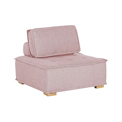 Beliani Section 1 place en tissu rose TIBRO