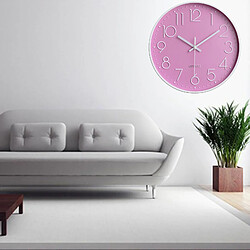 Acheter Pile D'horloge Murale Silencieuse Intelligente Pour La Maison, Salon, Cuisine, Patio, Décor Rose