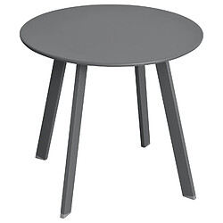 Hesperide Table d'appoint de jardin ronde Saona - Diam. 50 cm - Gris graphite