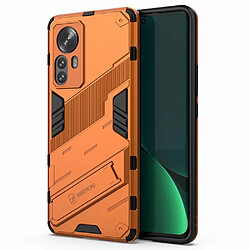 Coque en TPU antichoc avec béquille orange pour votre Xiaomi 12 Pro 5G