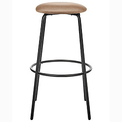 Acheter Beliani Tabouret de bar Set de 2 Velours Marron clair MORTON