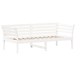 Vidaxl Lit de jour Blanc 75x190 cm Bois de pin massif