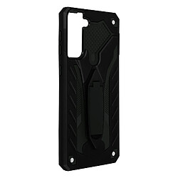 Avizar Coque Samsung Galaxy S21 Bi-matière Antichoc Béquille Support Vidéo Noir